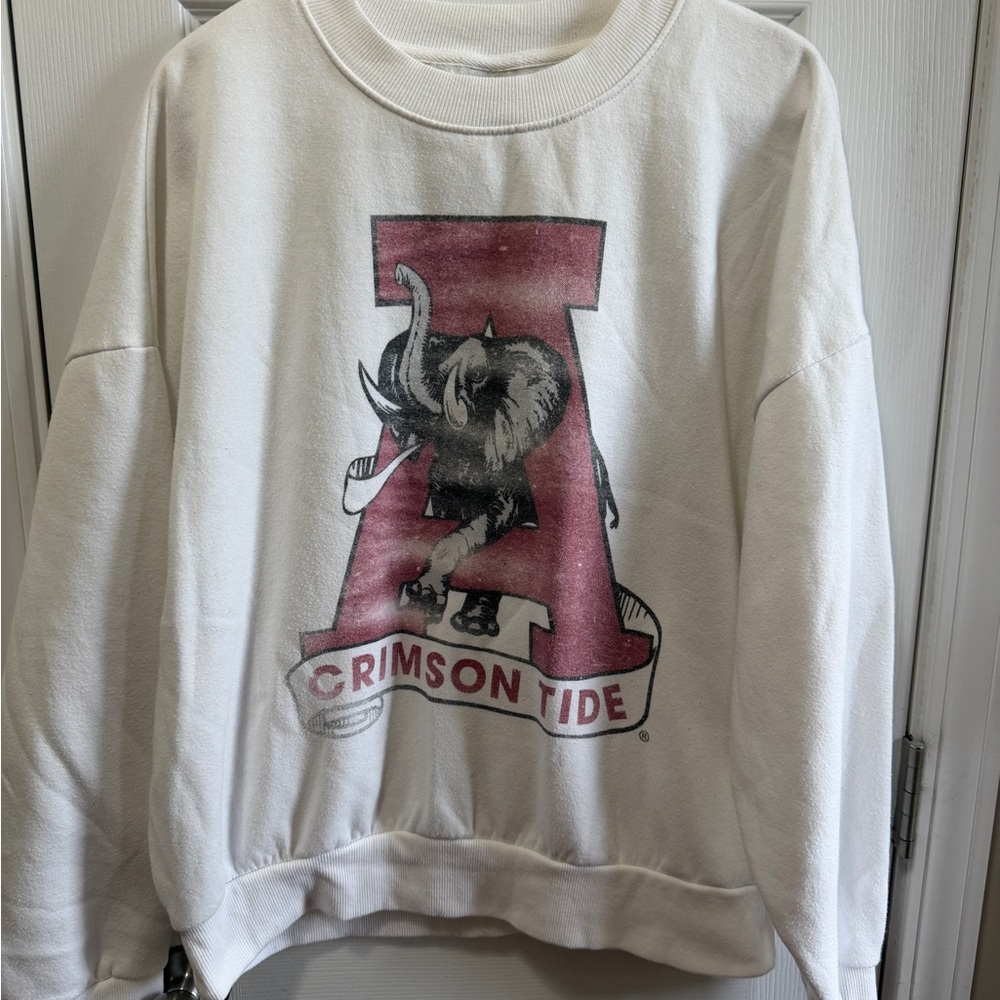 Crimson Tide White Sweatshirt